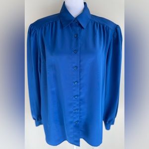 VINTAGE PERSONAL by LESLIE FAY BUTTON FRONT DRESS BLOUSE
